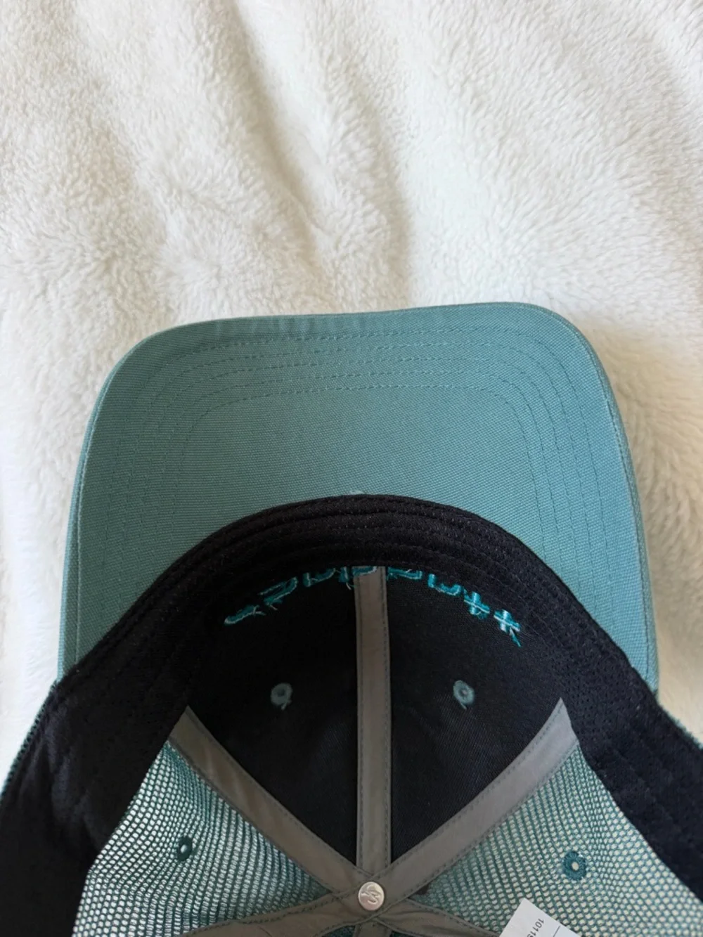 Carhartt Canvas Mesh-Back Logo Graphic Cap - Color Geo - Trucker Hat - Picture 6 of 11